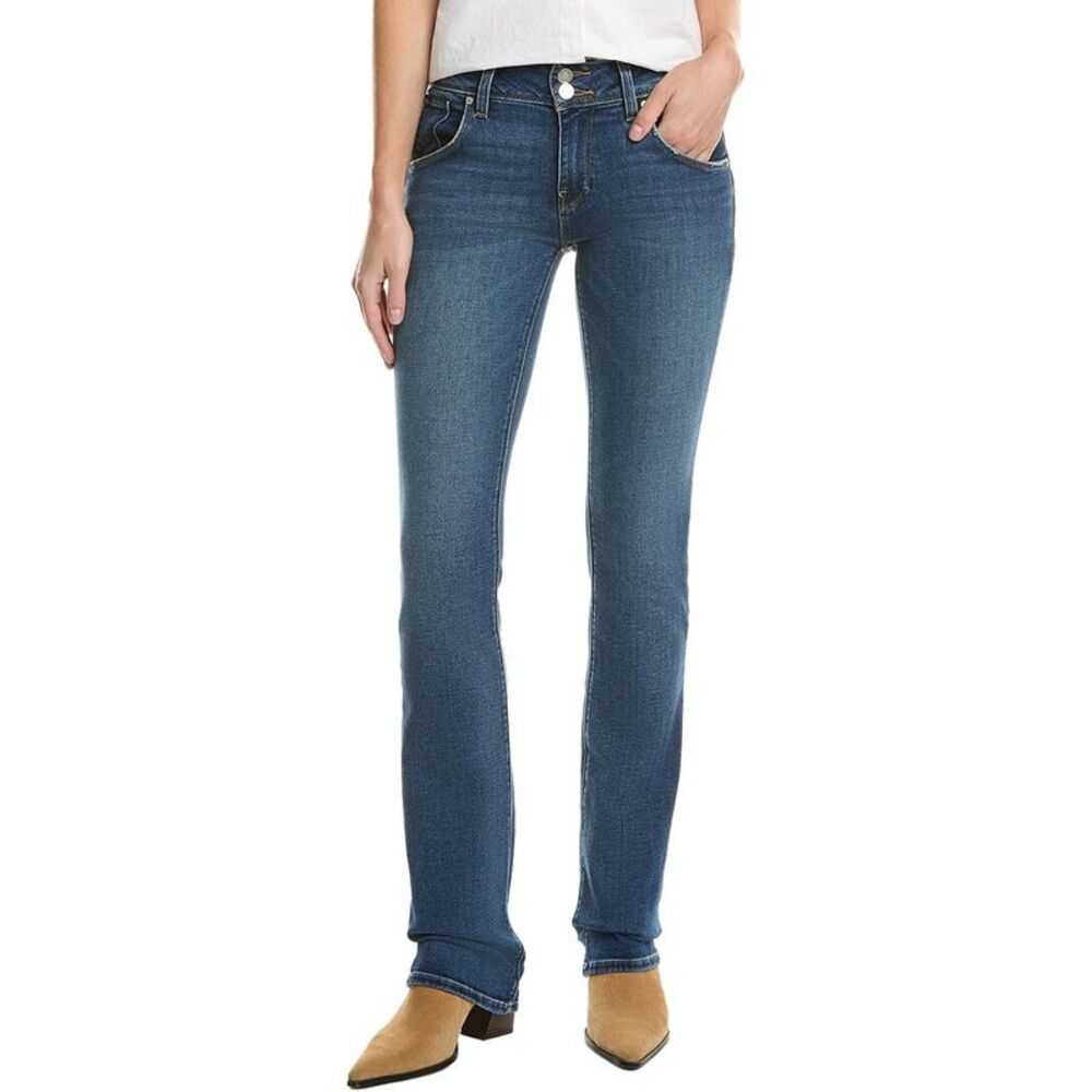 Hudson Jeans Womens  Beth Mid-Rise Rhythm Rain Baby Boot Jean, Blue